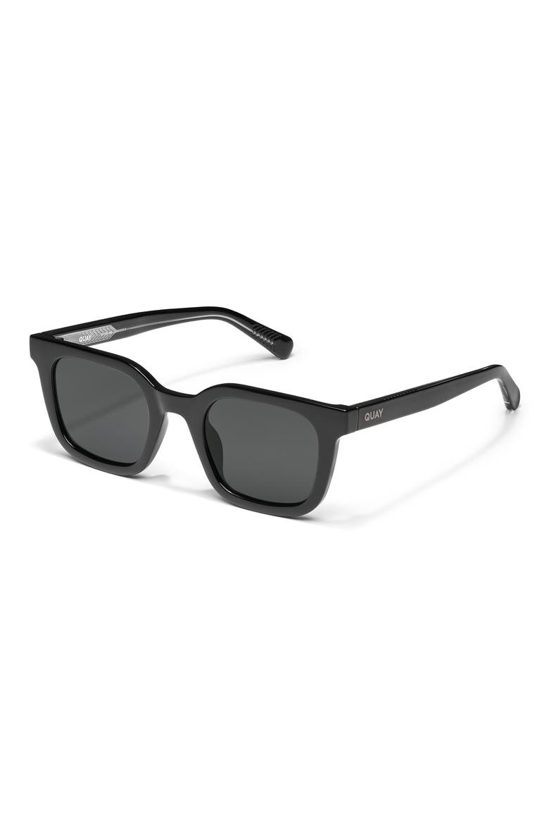 Game Over 49mm Square Sunglasses, Alternate, color, BLACK/ SMOKE POLARIZED