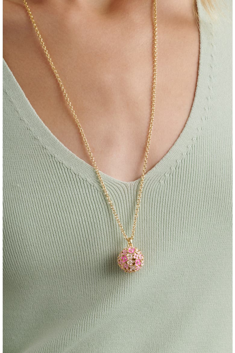 Bonbon Bouquet Ball Pendant Necklace, Alternate, color, METALLIC GOLD