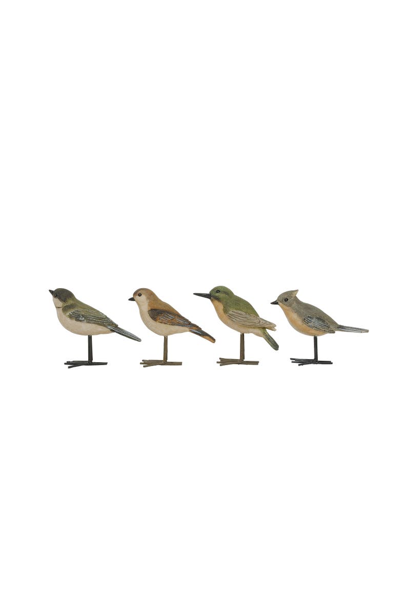Resin Birds with Metal Feet, Main, color, Brown