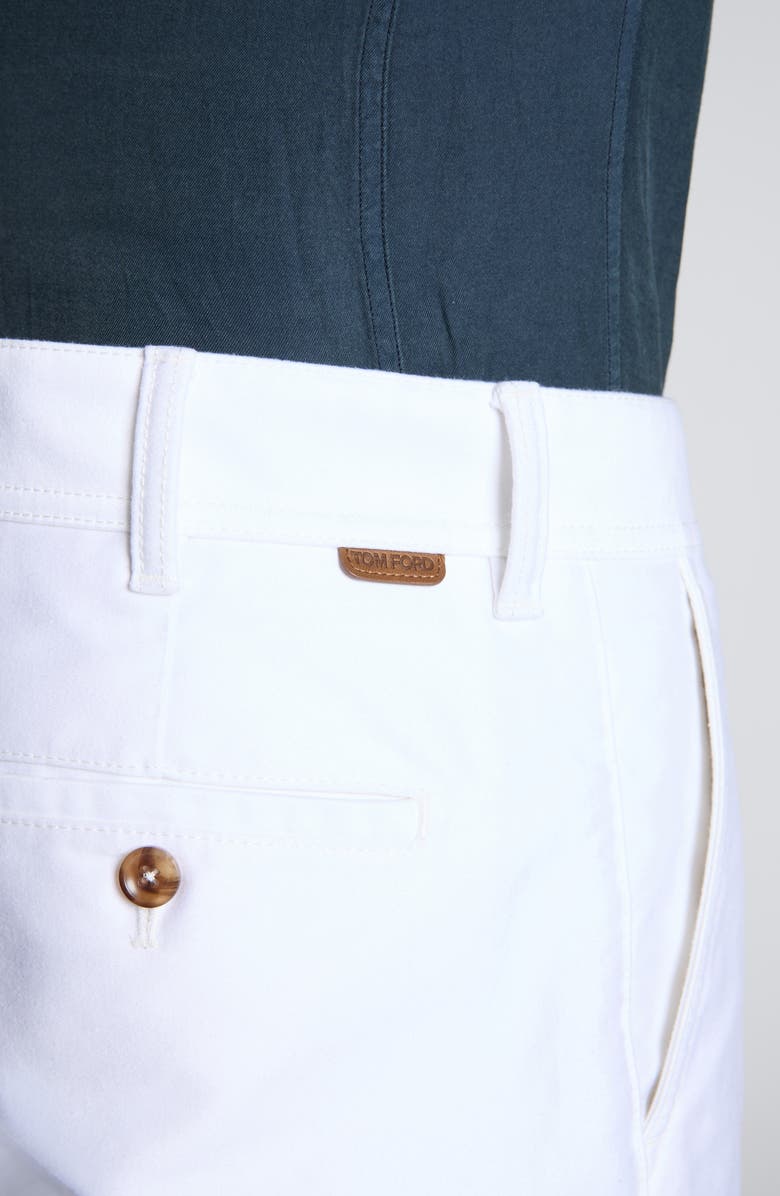 TOM FORD Brushed Cotton Sateen Chinos, Alternate, color, Aw004 Ivory