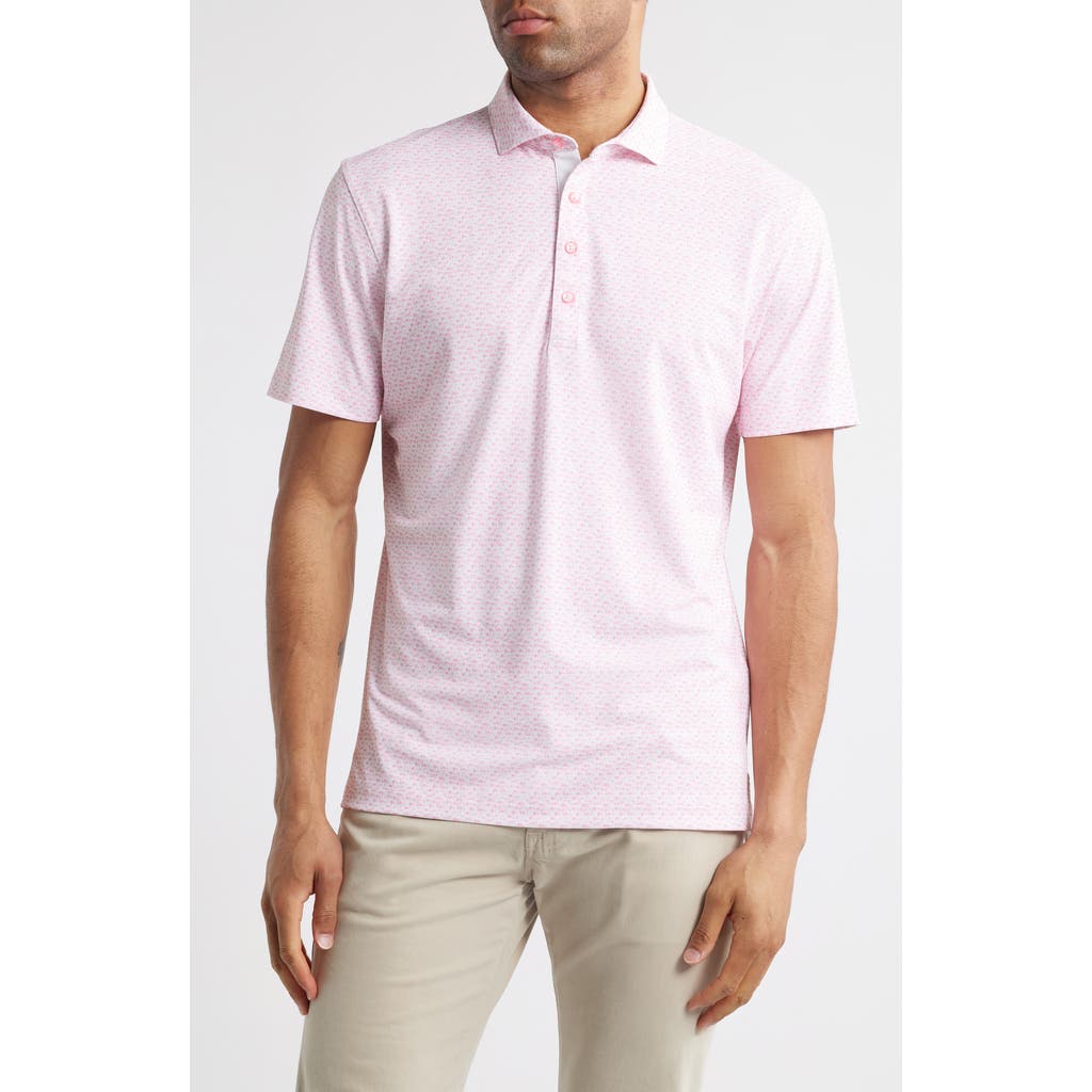 Johnnie-o Flock Yeah Flamingo Print Prep-formance Golf Polo