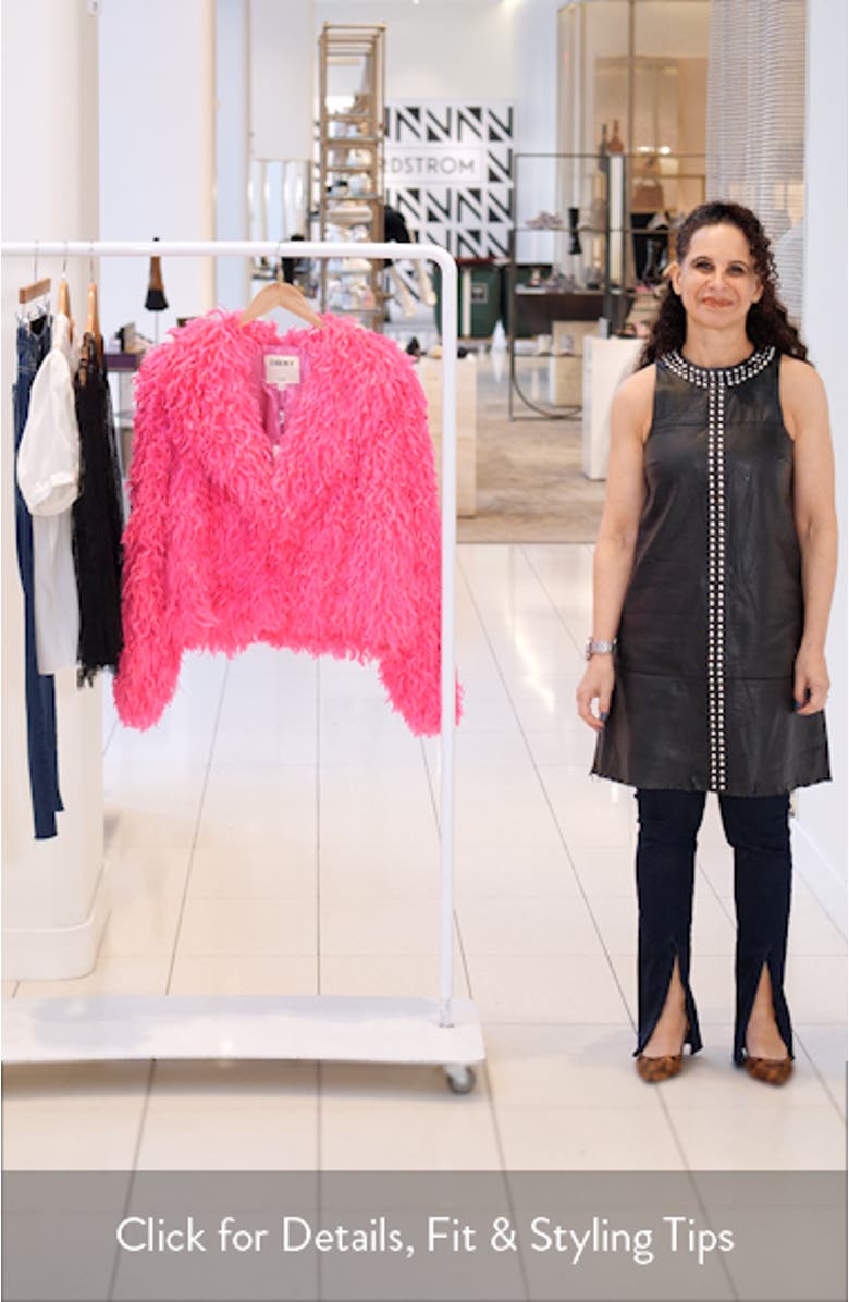 Davy Crop Faux Fur Jacket, sales video thumbnail