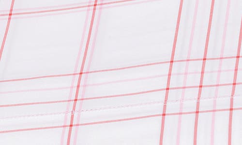 Matouk August Plaid 500 Thread Count Flat Sheet In Pink