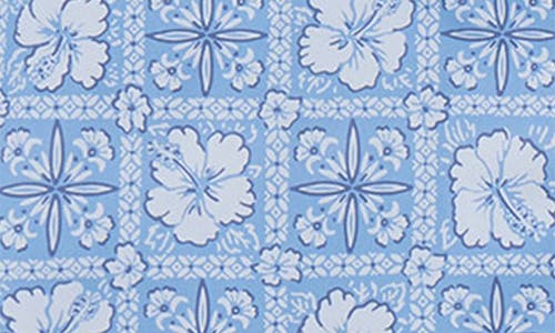 Reyn Spooner Pua Patchwork Aloha Polo In Chambray