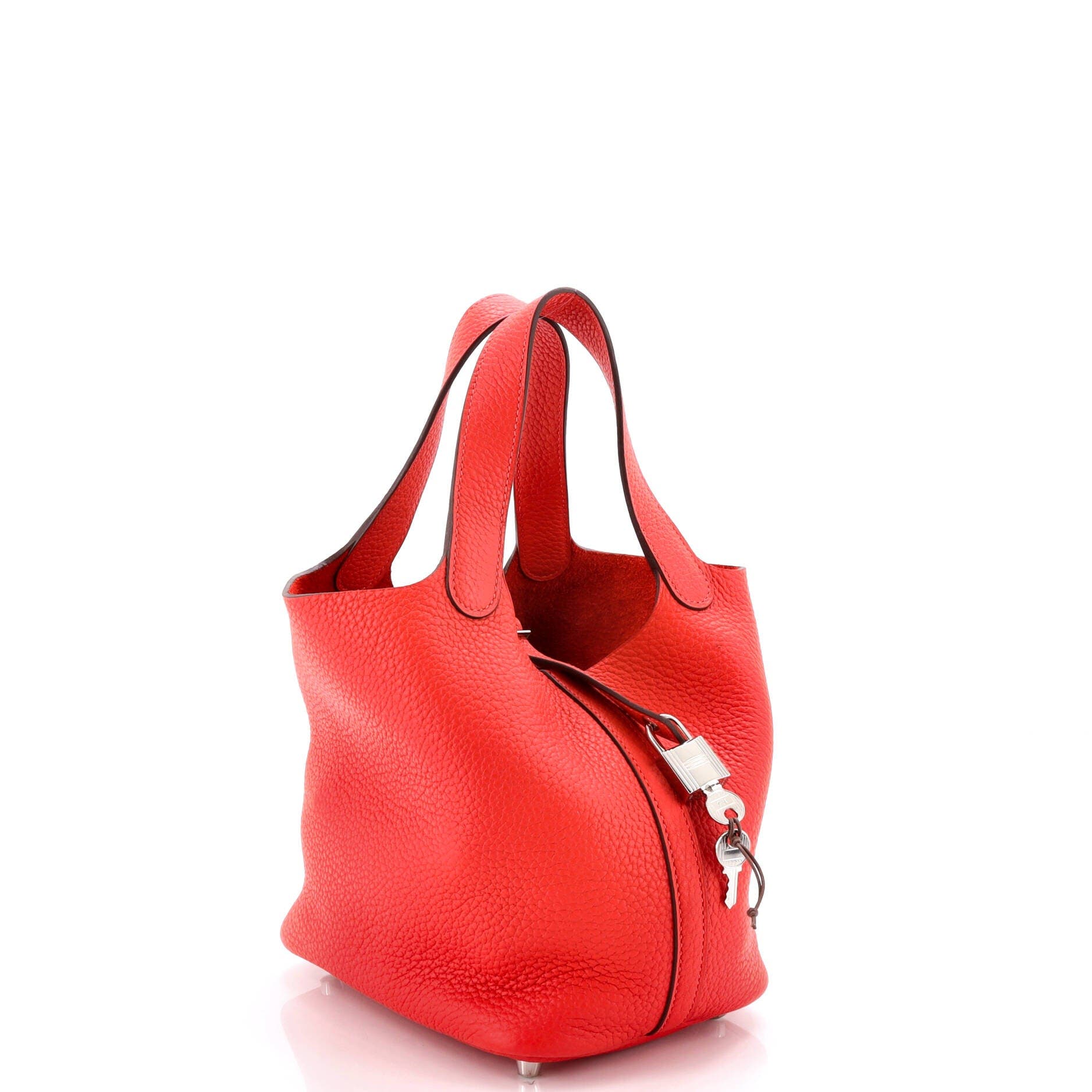 Pre-Owned Hermes Picotin Lock Bag Clemence PM, Alternate, color, Orange Poppy