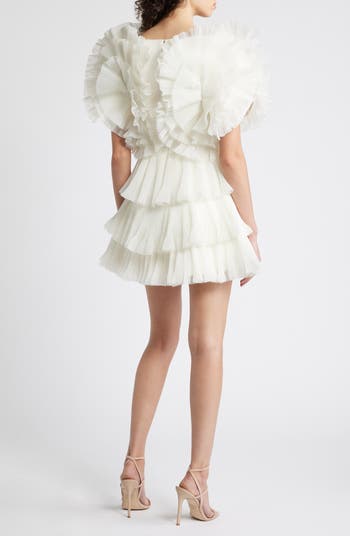 Spenmoss Pleated Ruffle Minidress