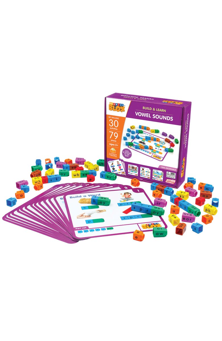 Junior Learning Rainbow Phonics Blox Vowel Sounds, Alternate, color, Multicolored