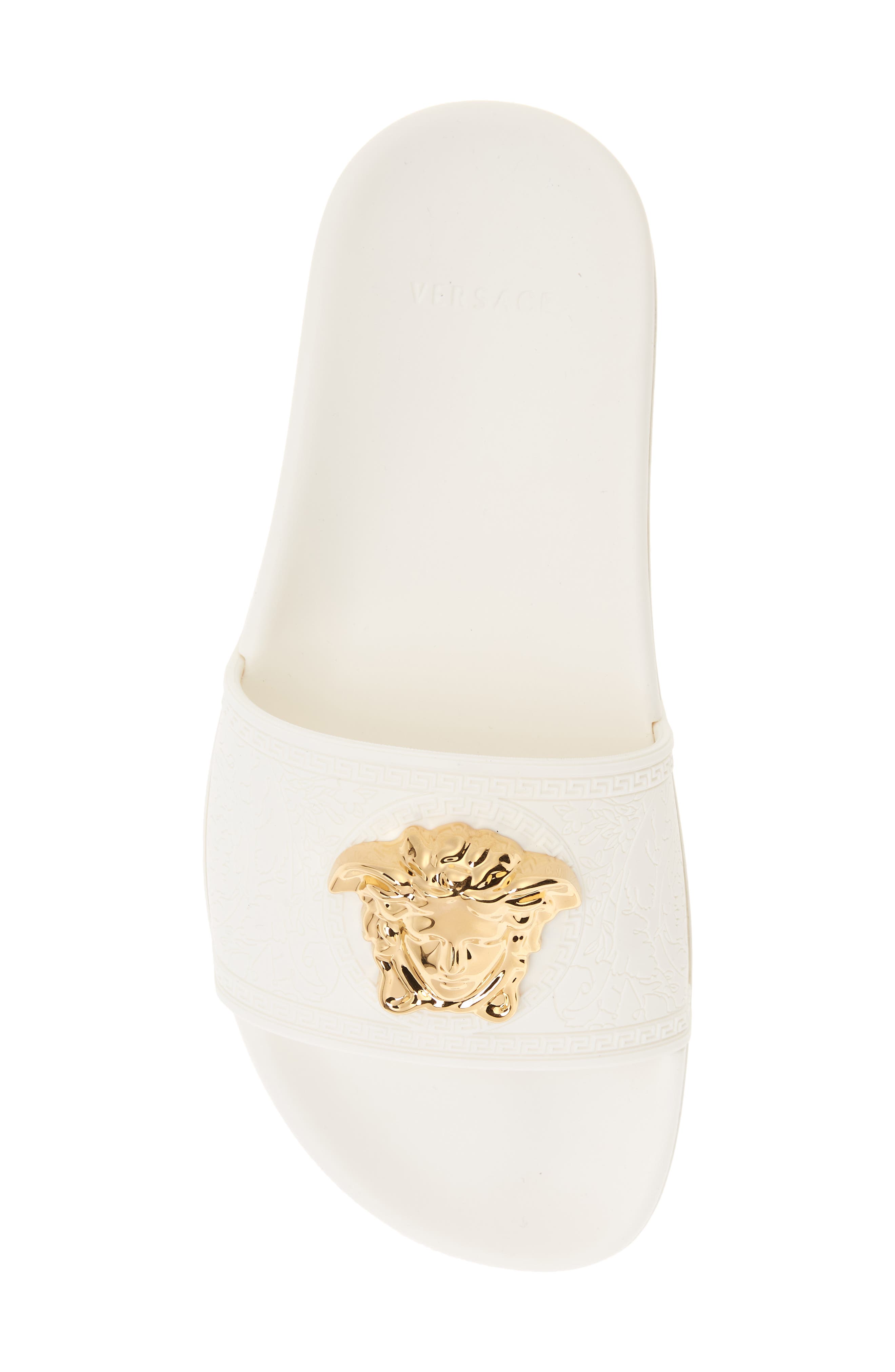 Palazzo Medusa Slide Sandal, Alternate, color, BIANCO
