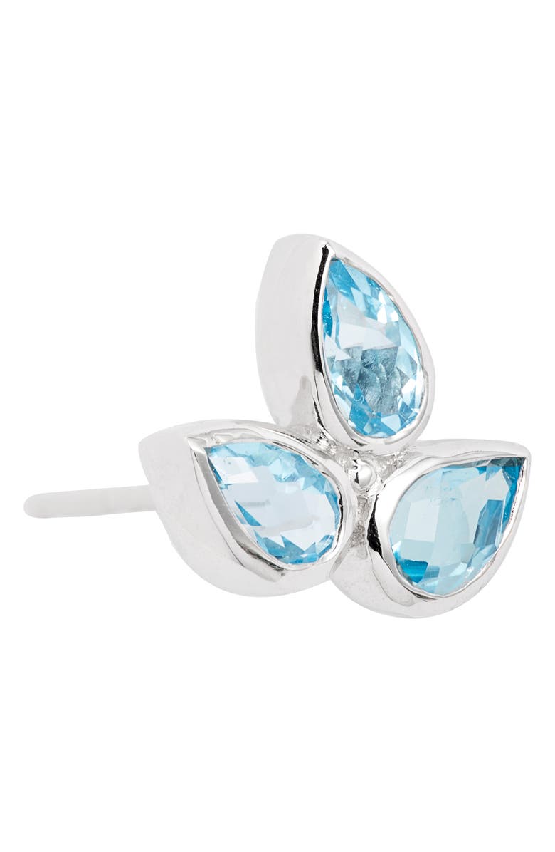 Anzie Micro Bouquet White Topaz Post Earrings, Alternate, color,