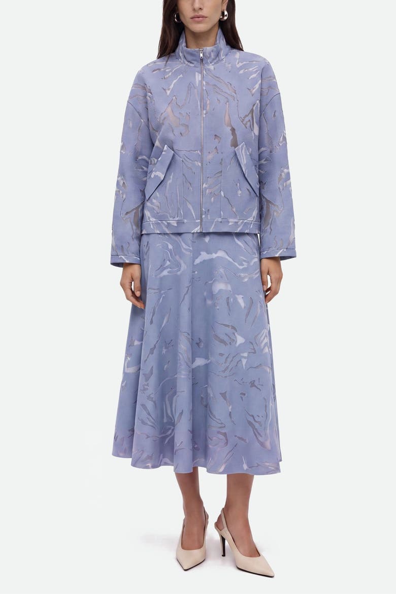Cotton Blend Jacket, Alternate, color, Blue