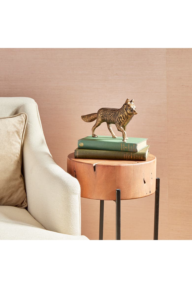 Sly Fox Sculpture, Alternate, color, Gold