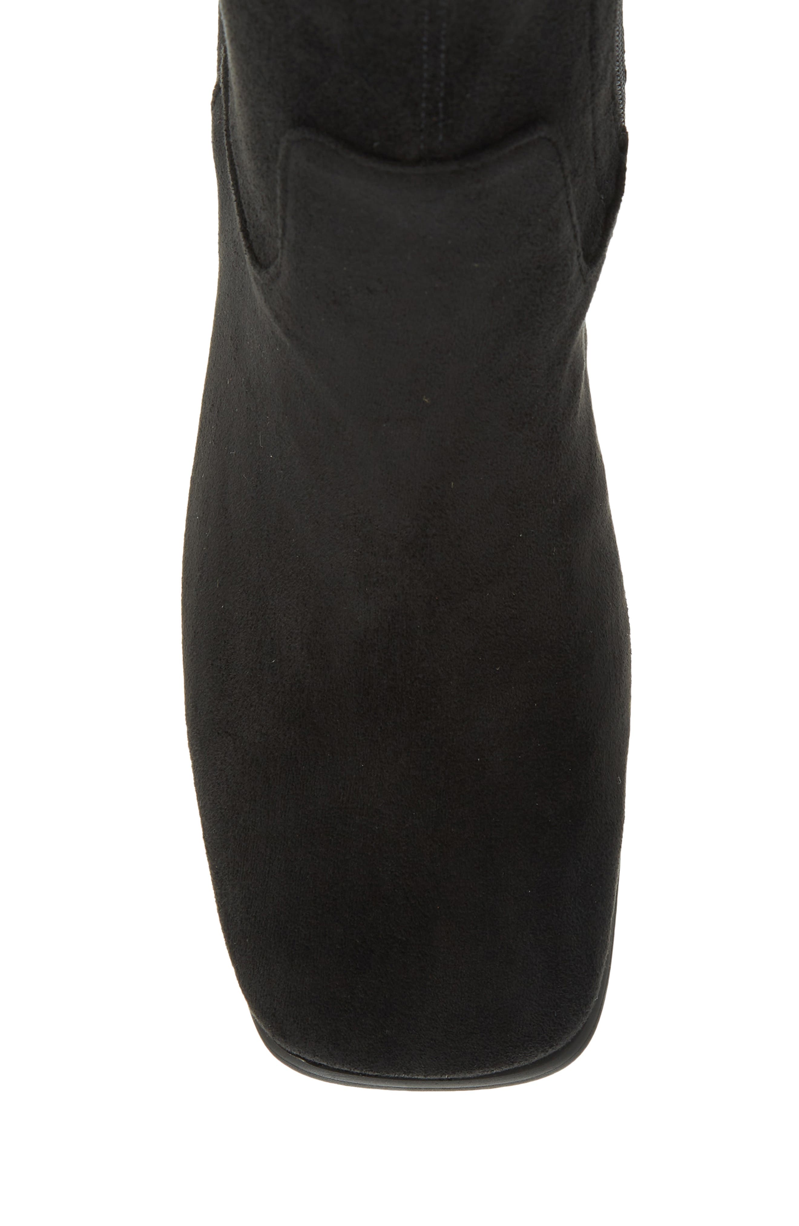 Jeffrey Campbell Hot Lava Knee High Stretch Boot, Alternate, color, Black Suede