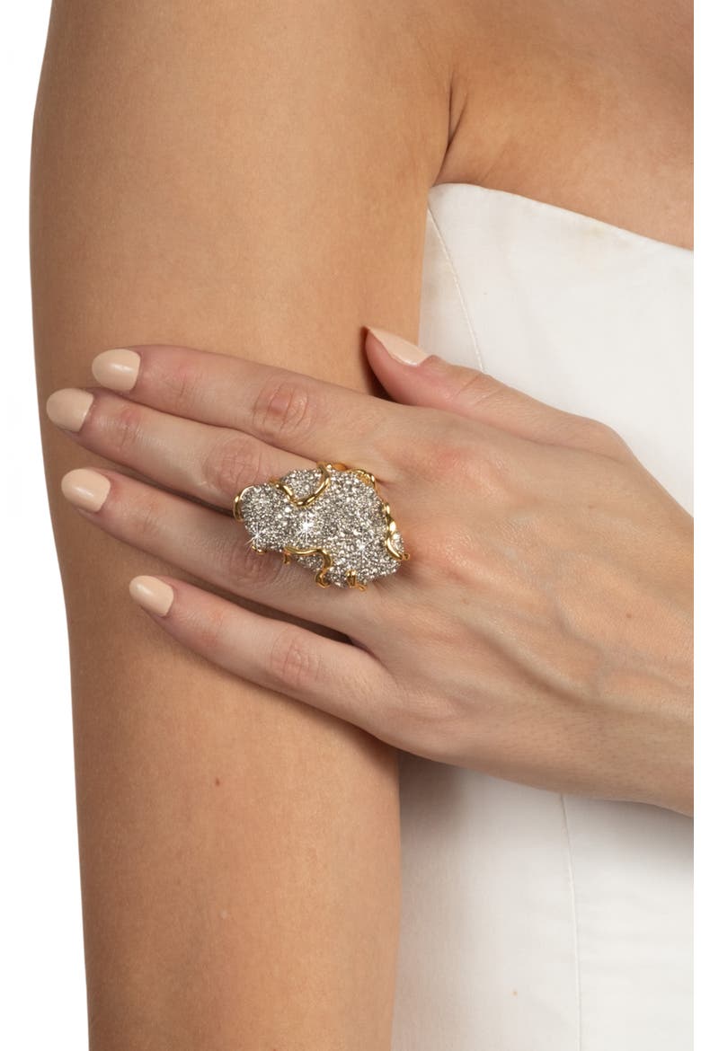 Solanales Pavé Pebble Ring, Alternate, color, CRYSTALS