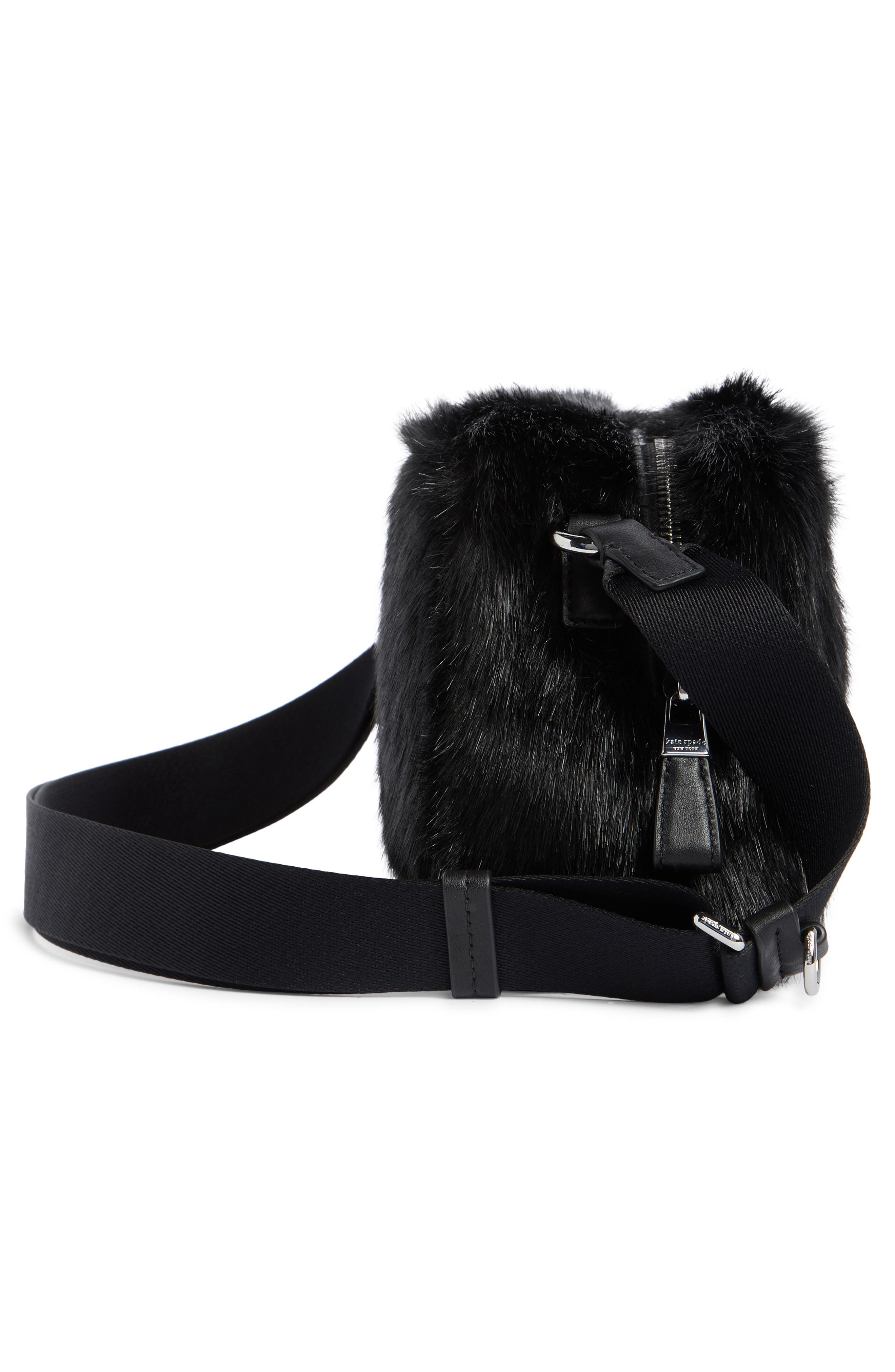 Kate Spade New York puffed faux fur crossbody bag, Alternate, color, 
