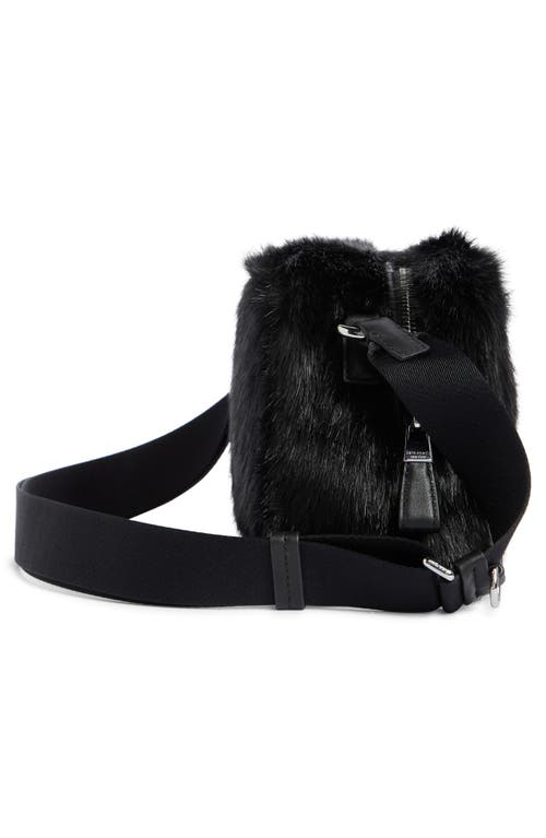 Kate Spade New York Puffed Faux Fur Crossbody Bag In Black