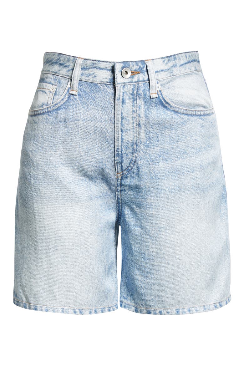 Maya Liquid High Waist Denim Shorts, Alternate, color, LUNA
