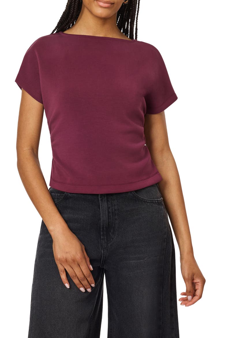 Ruched Side Seam T-Shirt, Main, color, FIG