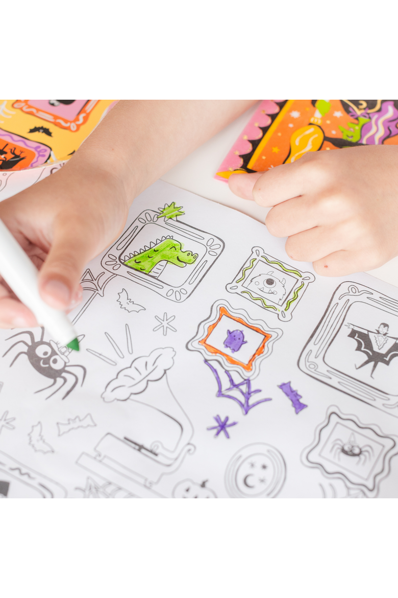 Monster Mash Halloween Coloring Roll Table Runner, Alternate, color, Assorted Pre-Pack