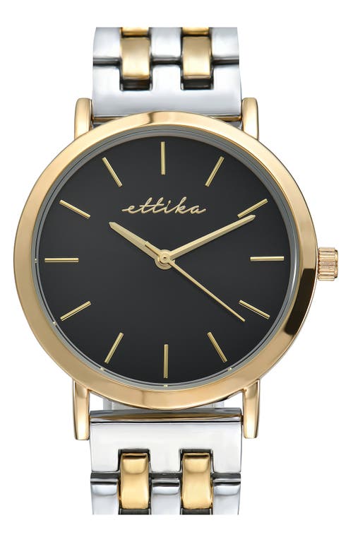 Ettika Classic Round Dial Two-tone Bracelet Watch In Metallic