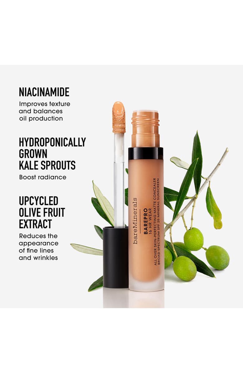 bareMinerals<sup>®</sup> BAREPRO 16HR All Over Skin-Perfecting Matte Concealer Mineral SPF 25, Alternate, color, Medium 350 Neutral