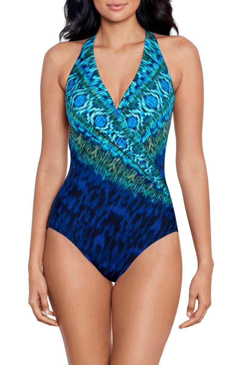 Miraclesuit<sup>®</sup> Alhambra Wrapsody One-Piece Swimsuit, Main, color, 