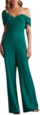 Tadashi Shoji Pleated One-Shoulder Jumpsuit