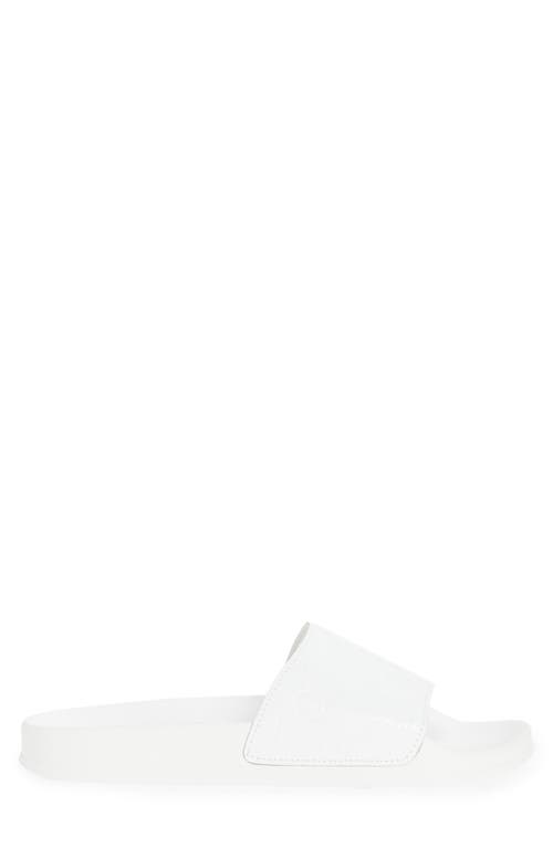 Valentino By Mario Valentino Eros Monogram Slide Sandal In White