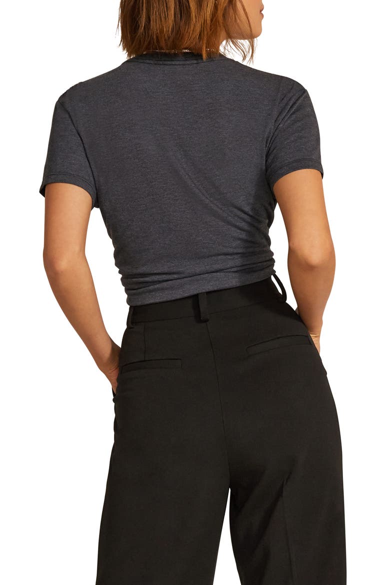 Collegiate Crop Graphic Tee, Alternate, color, CHARCOAL