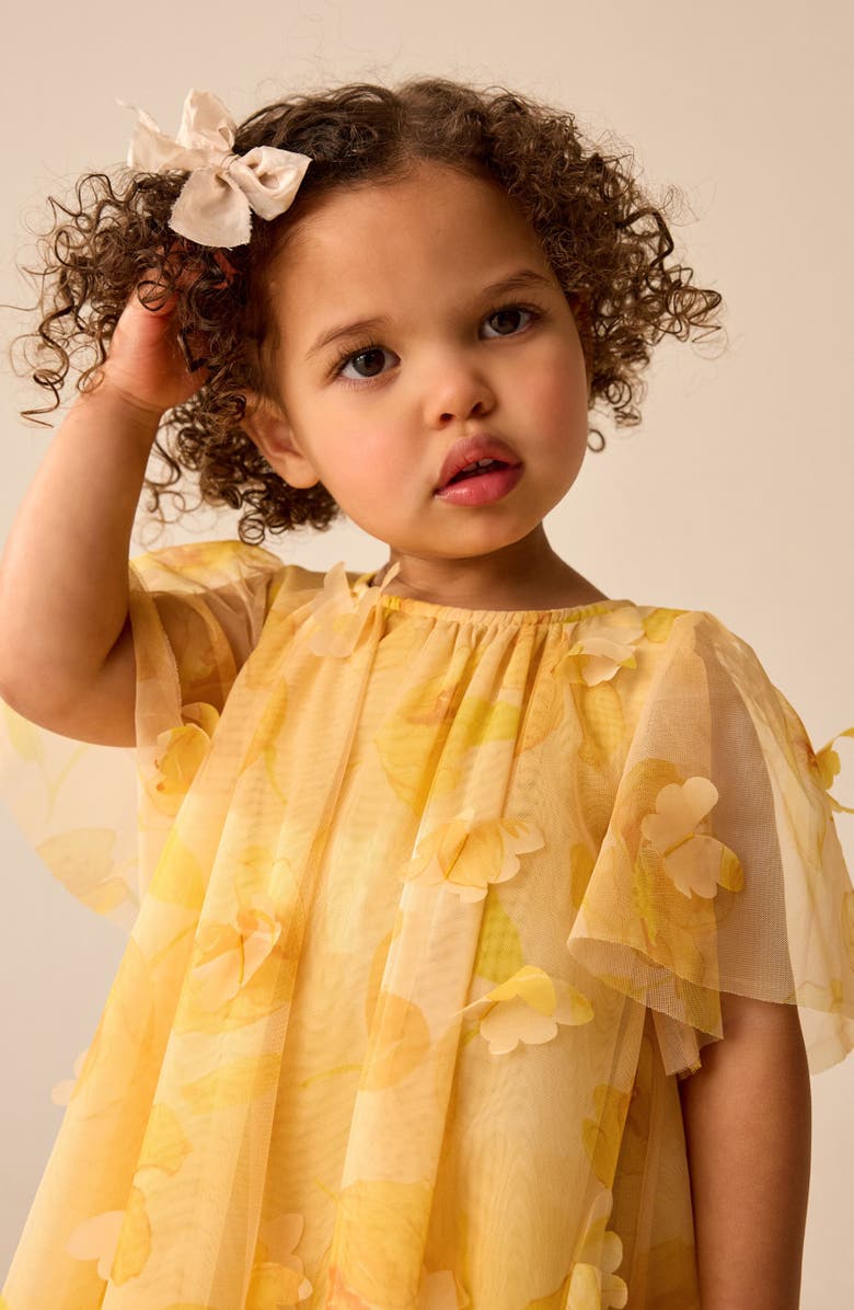 NEXT Kids' 3D Butterfly Party Dress, Alternate, color, Yellow