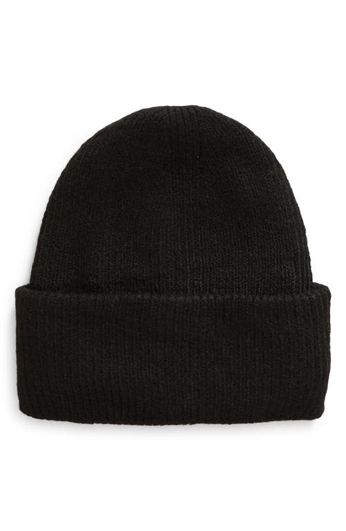 NATASHA Rib Cuff Beanie in Black 