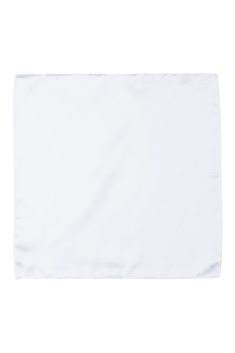 Satin Pocket Square, Alternate, color, WHITE