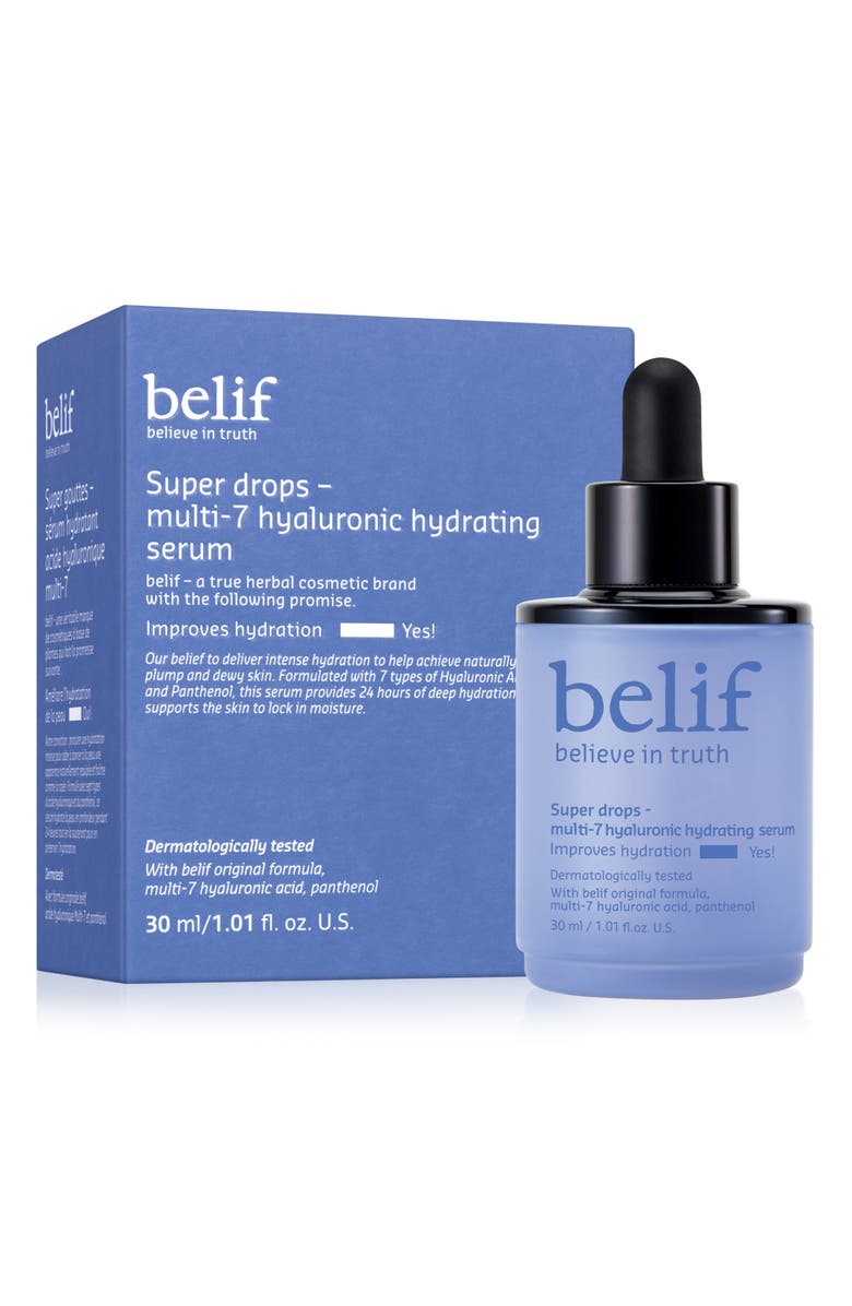 belif Super Drops Multi-7 Hyaluronic Hydrating Serum, Main, color,