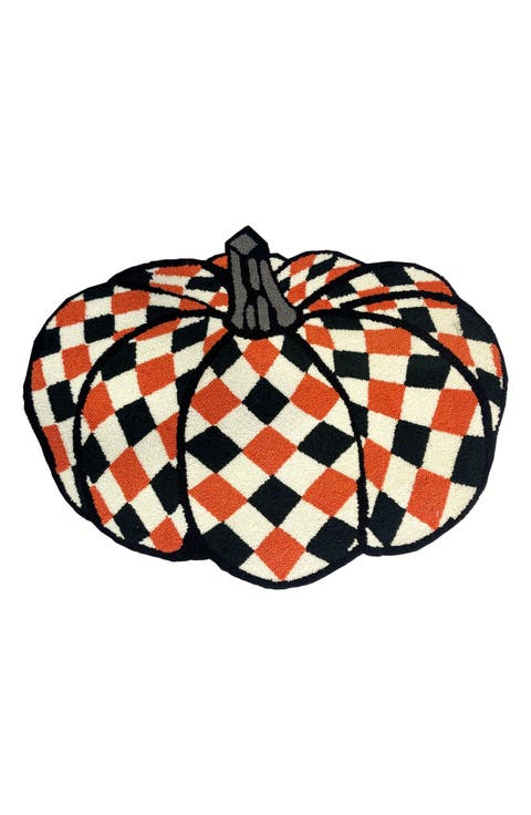 Harlequin Pumpkin Doormat