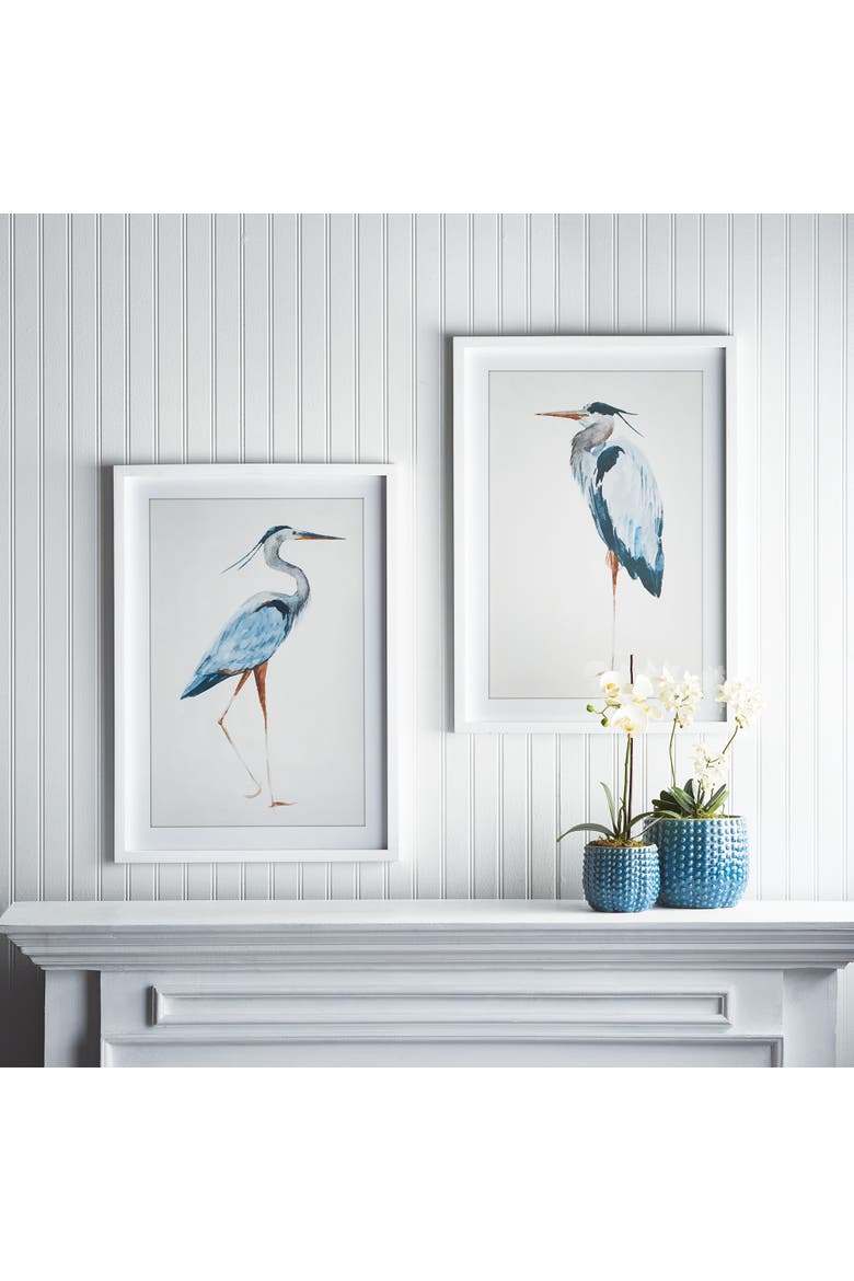 Blue Heron Prints Set of 2, Alternate, color, Blue