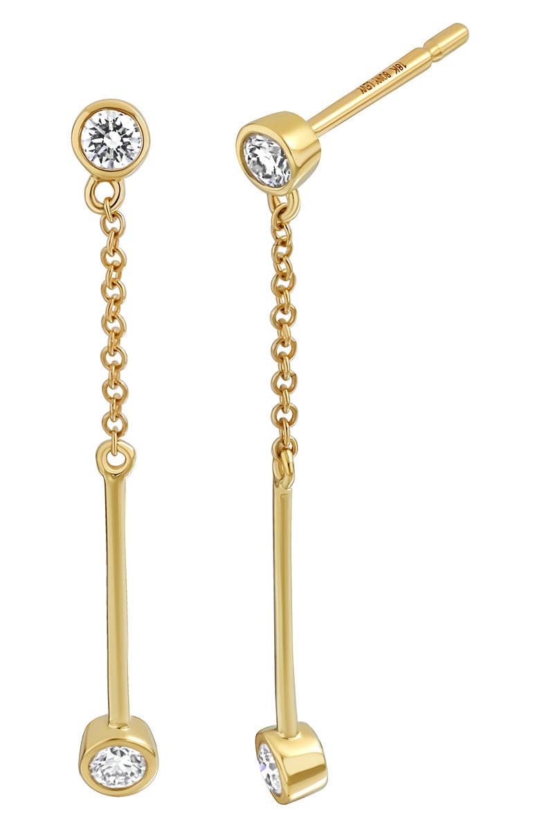 Bony Levy Monaco Diamond Drop Earrings - 0.27ct., Main, color, 18K Yellow Gold