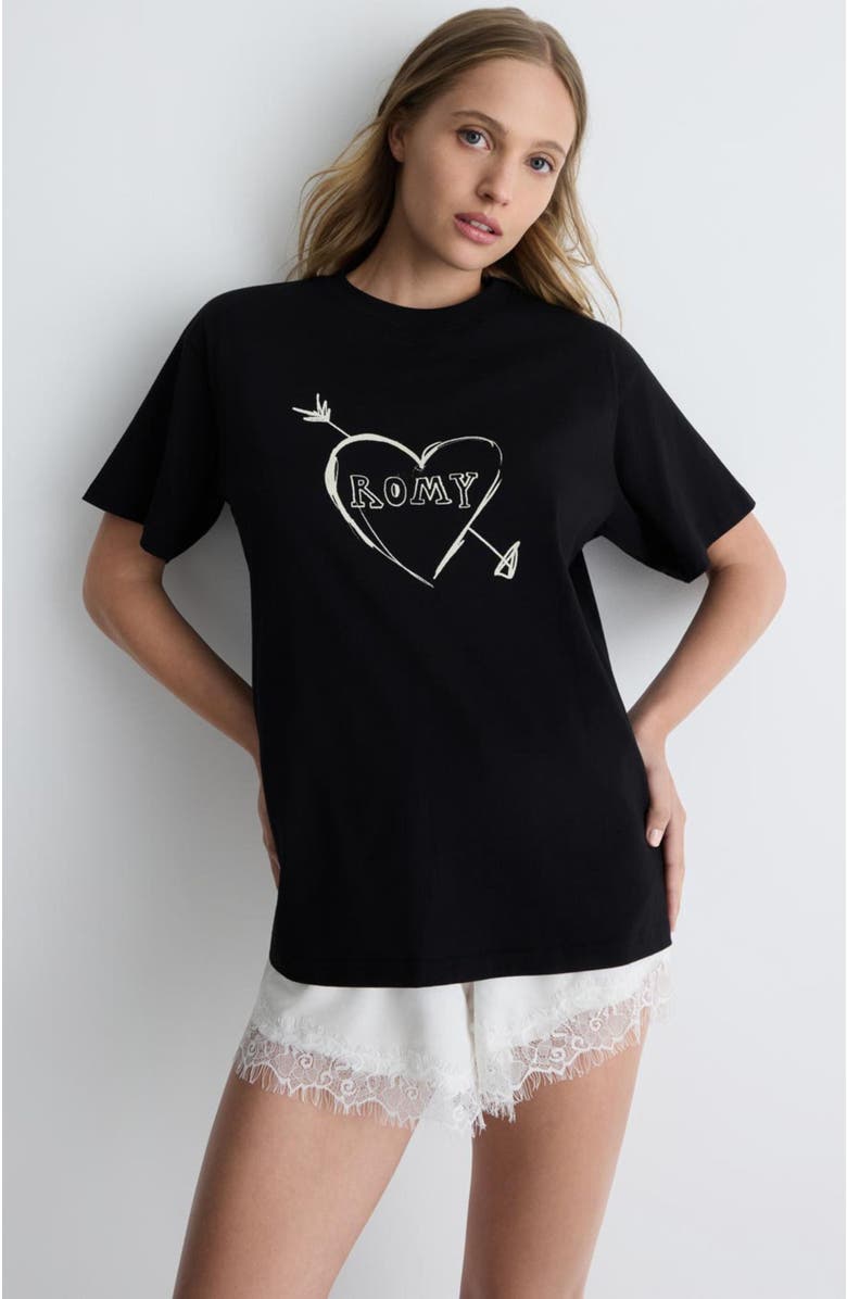 Romy Cupids Heart Tee, Alternate, color, Black