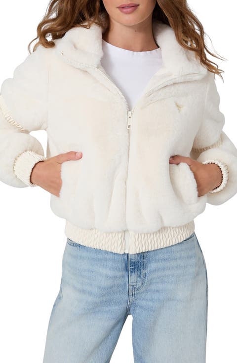 Carla Faux Fur High Neck Jacket
