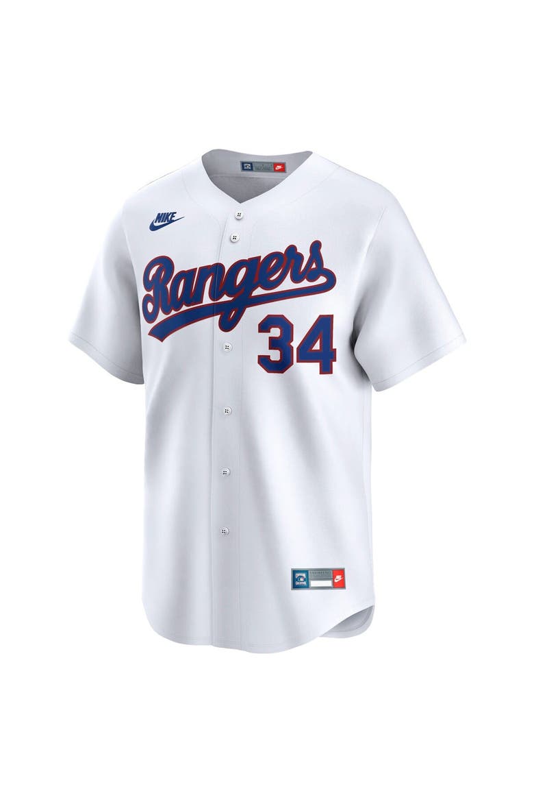 Men's Nike Nolan Ryan White Texas Rangers Throwback Cooperstown Collection Limited Jersey, Alternate, color, White