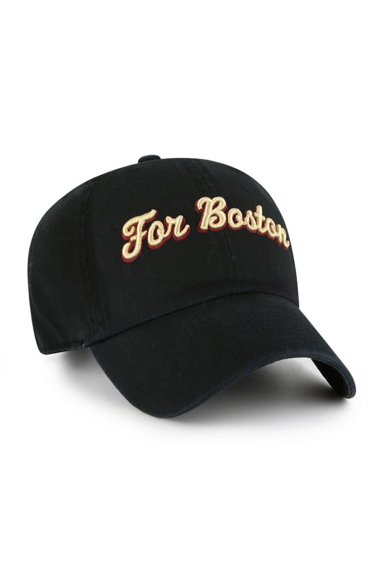 Men's '47 Black Boston College Eagles Clean Up Adjustable Hat, Alternate, color, Black