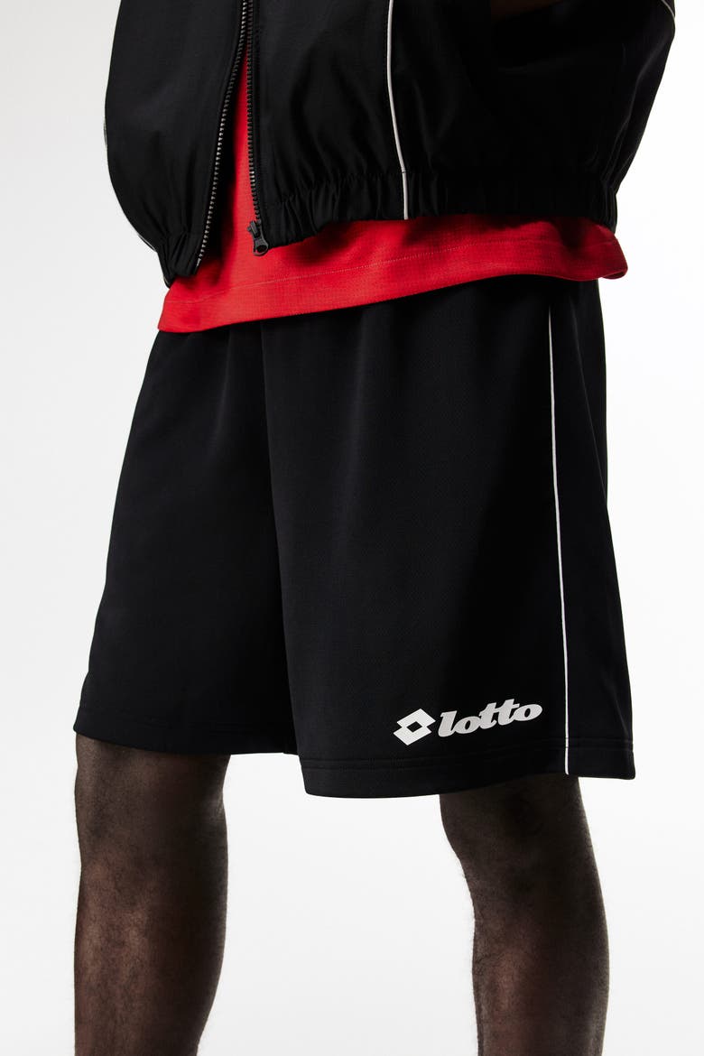 Relaxed Fit Football Shorts, Alternate, color, Black/Lotto