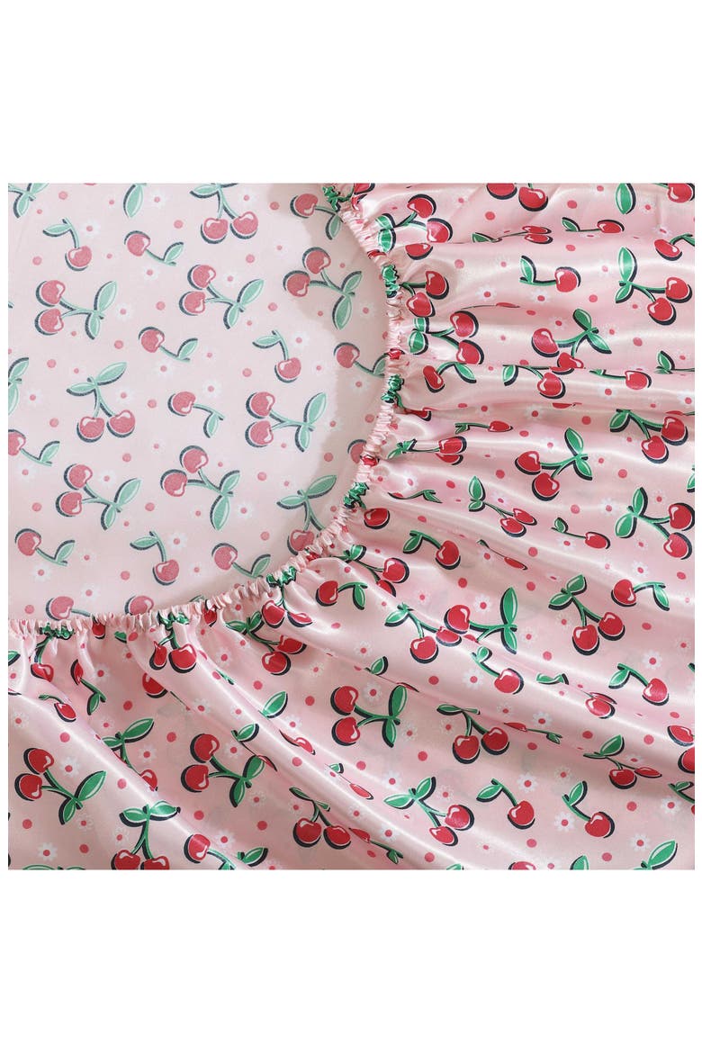Cherry Good Day Sheet Set, Alternate, color, PINK