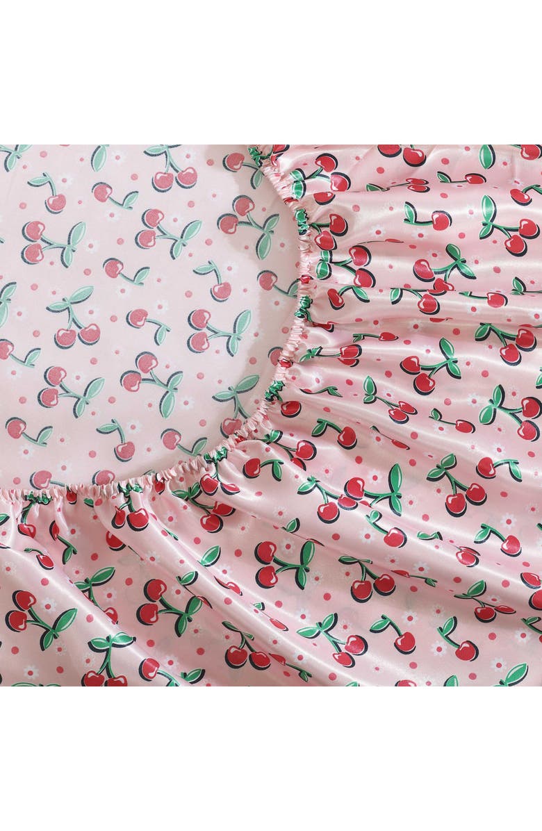 Betsey Johnson Cherry Good Day Sheet Set, Alternate, color, Pink