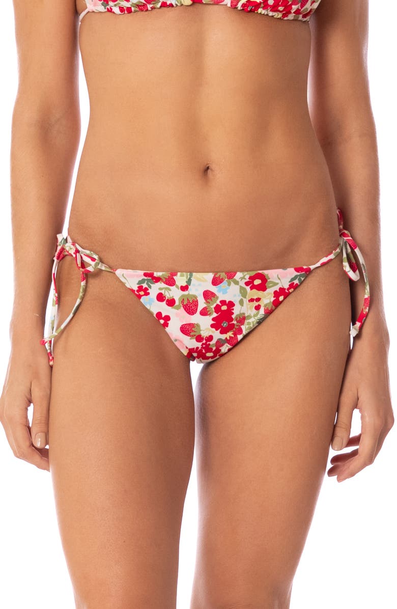 Maaji Sunning Reversible Bikini Bottoms, Main, color, Open White
