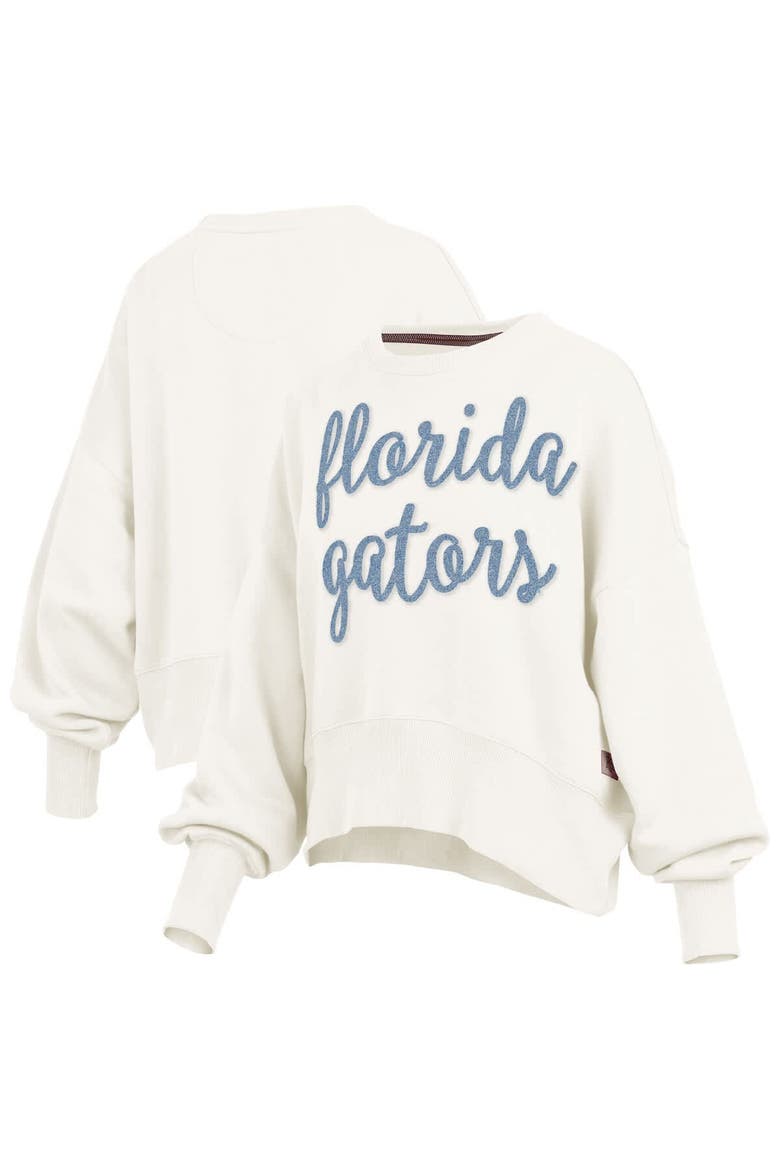 Women's Pressbox Cream Florida Gators Chelsea Oversized Pullover Sweatshirt, Main, color, Cream