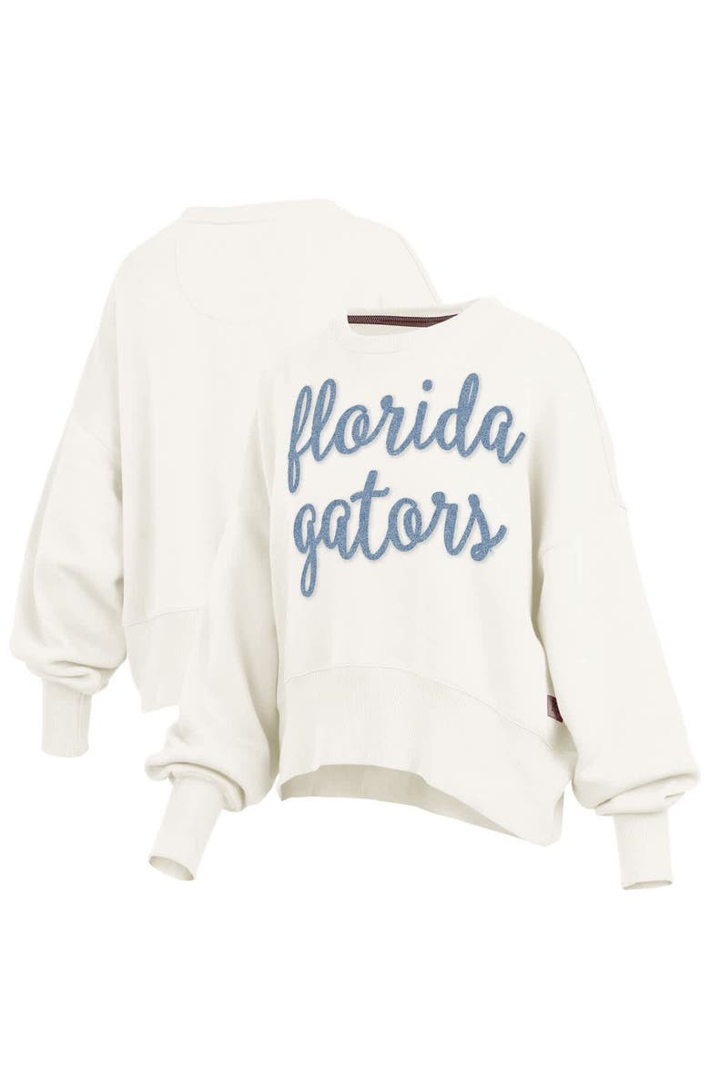 PRESSBOX Women
s Pressbox Cream Florida Gators Chelsea Oversized Pullover Sweatshirt, Main, color, Cream