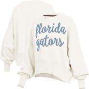 PRESSBOX Women's Pressbox Cream Florida Gators Chelsea Oversized Pullover Sweatshirt