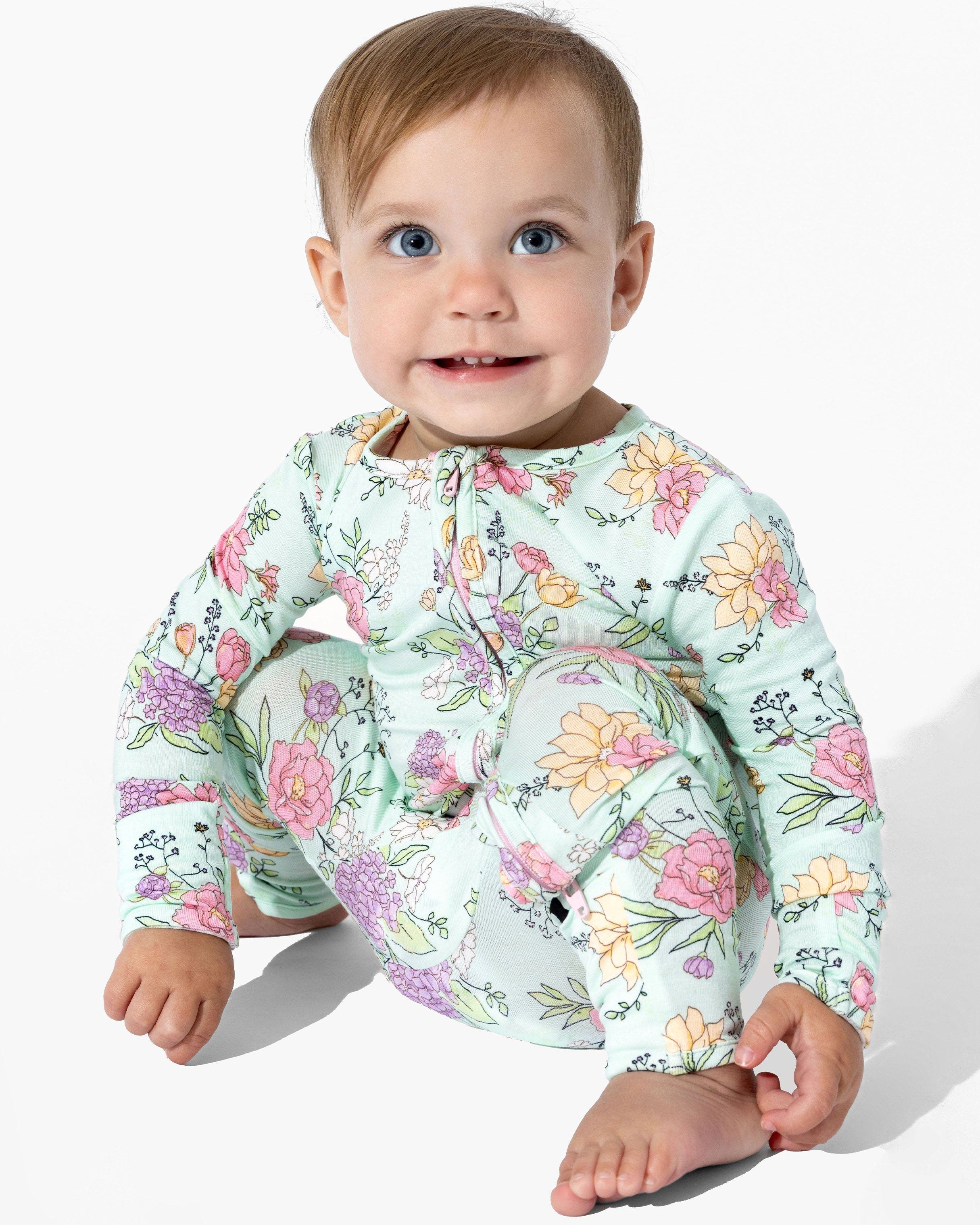 Bellabu Bear Baby Petals & Posies Convertible Footie | Nordstrom