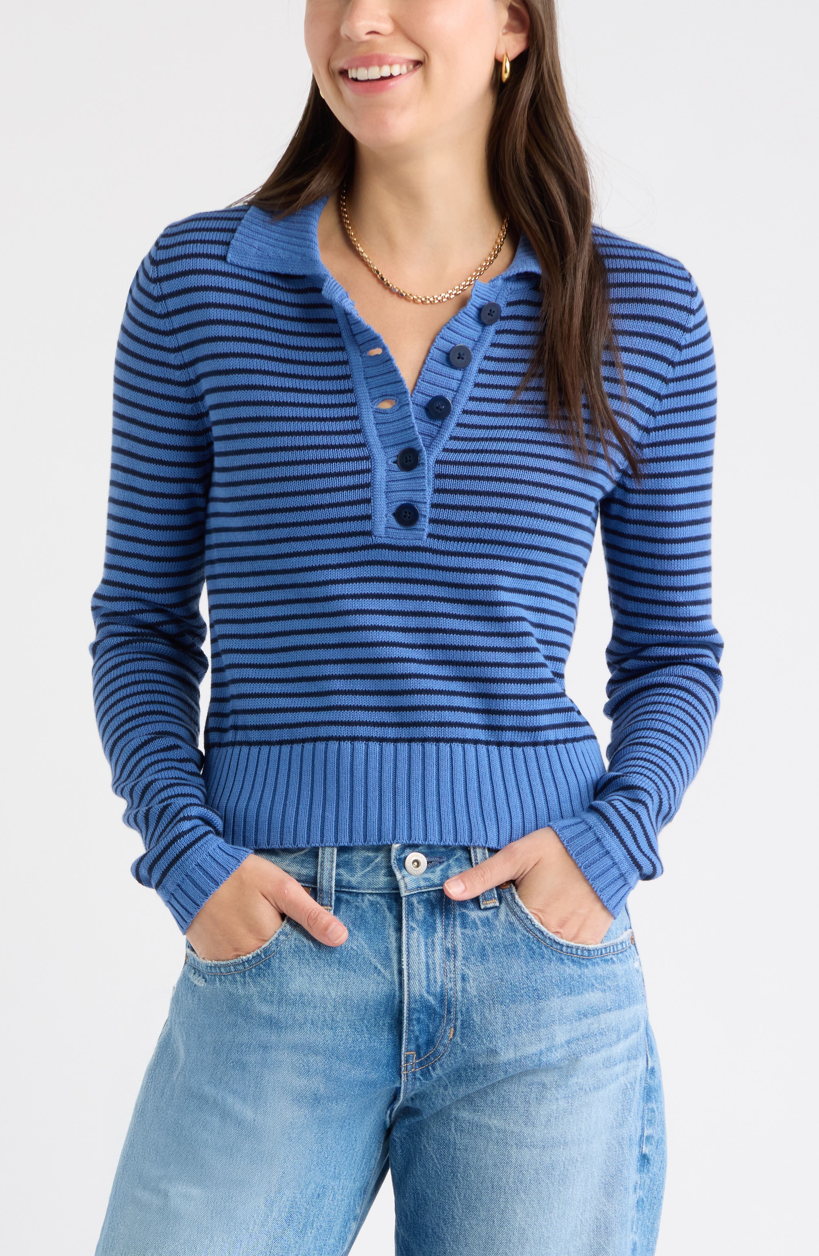 NAVY- BLUE STRIPE