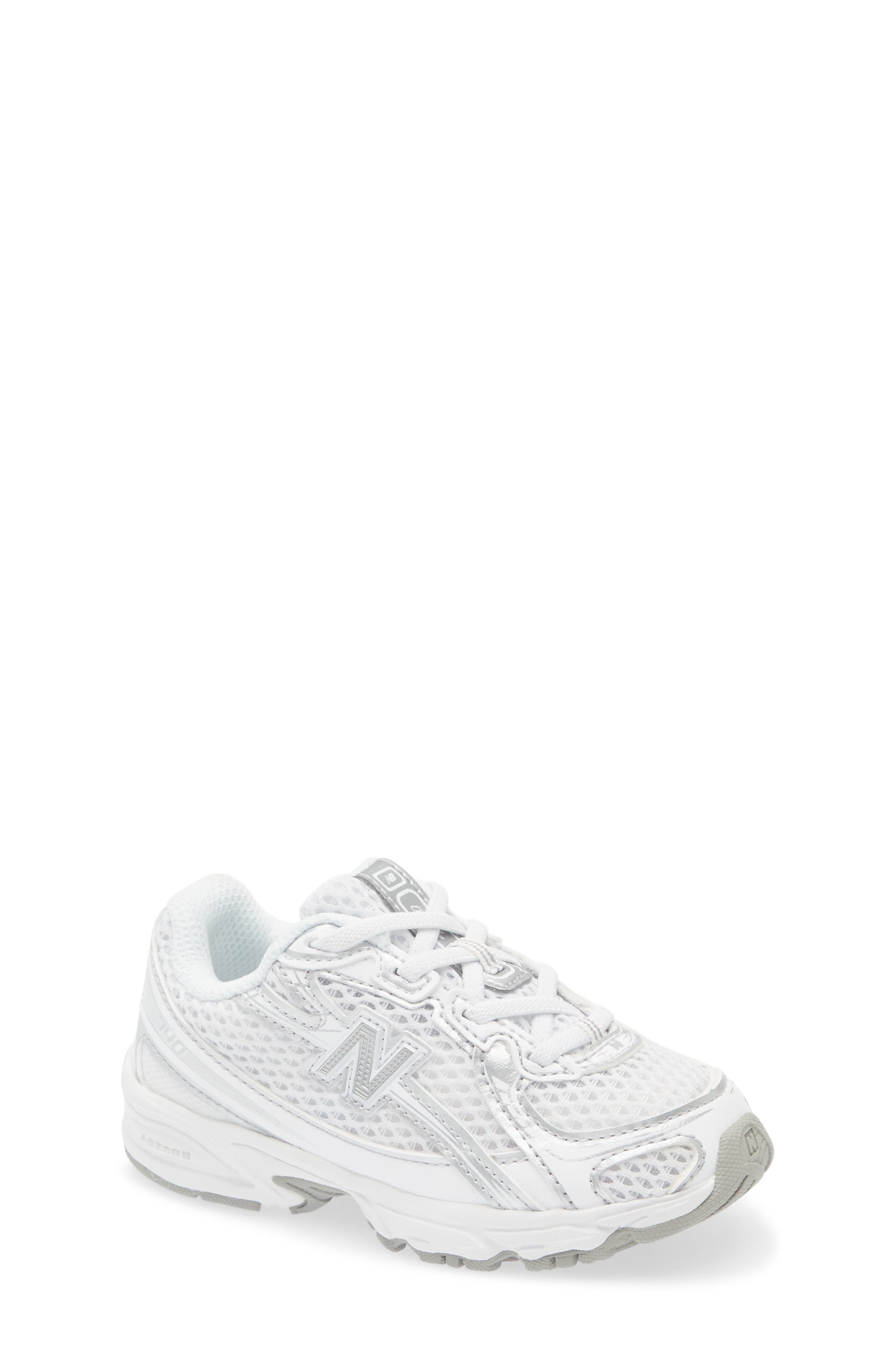 New Balance Kids' 740 Sneaker, Main, color, White/ Silver Metallic