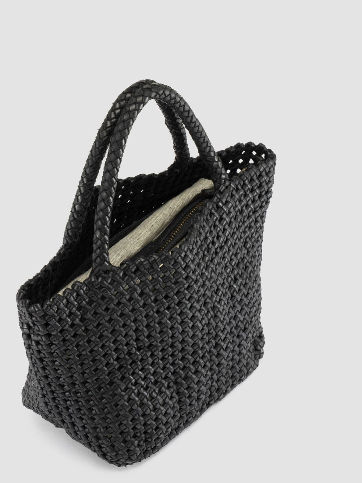 Officine Creative Vicky 001 Hand-Woven Mini Bag, Alternate, color, Black